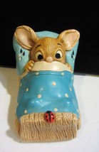 VINTAGE PENDELFIN WAKEY POCKET RABBIT HAND PAINTED MADE IN ENGLAND - $47.50