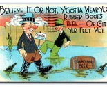 Comic Greetings Wear Rubber Boots In Canada Feet Git Wet Beer Postcard S1 - $5.89