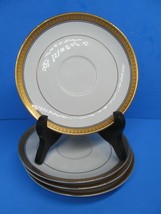 Mikasa Palatial Gold Set Of 4 Saucers In Excellent Cond - £15.22 GBP