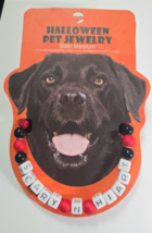 Scary N Hairy Halloween Pet Necklace Jewelry, Size Medium 16&quot; - $27.79 CAD