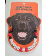 Scary N Hairy Halloween Pet Necklace Jewelry, Size Medium 16&quot; - $27.59 CAD