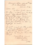 1896 Handwritten Letter W B Leverton J. E. Bonebreak Mine Co Burns Oklah... - £29.03 GBP