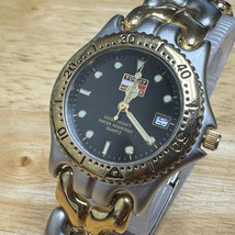Tommy Hilfiger Quartz Watch Men Dual Tone Rotating Bezel Date Analog New Battery - £29.88 GBP