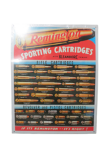 Remington Sporting Cartridges Bullet Metal Tin Sign Ammo Firearm Hunting... - $19.79