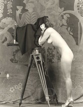 8.5X11 Vintage Nude Women w/ Camera Picture Fine Art Poster Print Wall Decor Old - £9.71 GBP