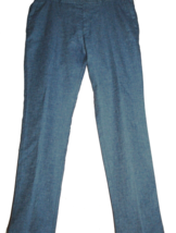 Boss Hugo Boss Men&#39;s Blue Gray Casual Linen Tapered Slim Fit Pants Size ... - £106.33 GBP