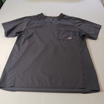 Carhartt Force C15106 Men&#39;s Cotton Blend Gray V-Neck  Pockets Scrub Top ... - $19.79