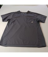 Carhartt Force C15106 Men's Cotton Blend Gray V-Neck  Pockets Scrub Top ... - $19.79