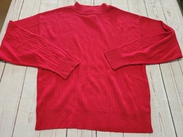 Sag Harbor Medium Red Long Sleeve Sweater - £6.30 GBP