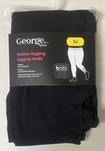 George Plus Women&#39;s Fashion Knot-Hem Leggings Black 3X NWT - $13.99