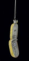 Kurt S. Adler Noble Gems Yellow Glittered &quot;Lol&quot; Glass Cell Phone Xmas Ornament - £10.32 GBP