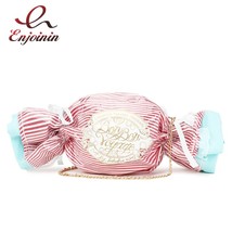Cute Candy Design Handbags For Women Purses PVC Day Clutches Chain Crossbody Min - £35.43 GBP