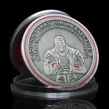Knight Templar Challenge Coin Do Not Pray For An Easy Life Christ Coin - $9.85