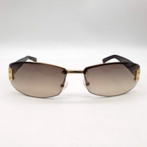 Vintage GUCCI Sunglasses GG1799 Rimless Rectangle GG Logo Tortoise Gold - $98.95