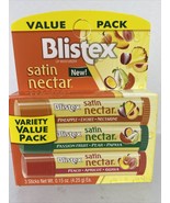 Blistex Lip Moisturizer Satin Nectar Variety Passion  Peach Pineapple￼ 0... - £3.71 GBP