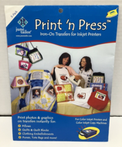 June Tailor Print &#39;n Press Iron-On Transfers for Ink-Jet Printers 3 Sheets NEW - £4.65 GBP