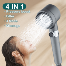 3 Modes Shower Head High Pressure Showerhead Portable Filter Rainfall Fa... - £9.19 GBP+