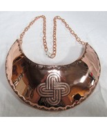 New Native Handmade 22&quot; Copper Wind Symbol Knot Gorget Necklace 69.1g - £152.90 GBP