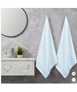 Trident Limited Bath Towels Blue 2-Piece Waffle 30&quot; x 58&quot; Cotton 600 GSM - $77.41 CAD