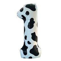 Cow Print Balloon Birthday Decorations - Cow Print Party Supplies | Numb... - £10.21 GBP