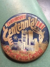 st paul winter carnival Everybody&#39;s Ice Centennial 1976 pin pinback vintage  - £11.78 GBP