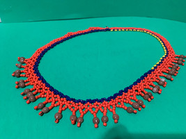 Vintage Beaded Indian-Like Necklace - £3.97 GBP