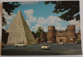 Paolo Pyramid of Caio Cestio at Porte St. Paul Rome Vintage Postcard - £4.63 GBP