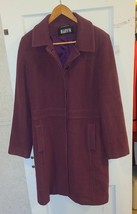 Marvin Richards Women&#39;s Wool Coat Medium Purple Button Up S-33, Pit-21, ... - €37,93 EUR