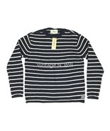 Denim Supply Ralph Lauren Mens Navy Blue/ White Stripe Rolled Cuff Sweater - $97.10 CAD