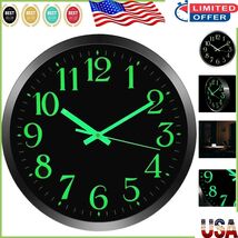 12-Inch Glow in the Dark Wall Clock with Silent Movement - Modern Elegance - $738.34 MXN