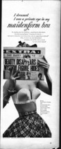 1954 PRINT AD~WOMAN IN MAIDENFORM BRA &amp; HANDCUFFS Private Eye Daily Trib... - $25.98