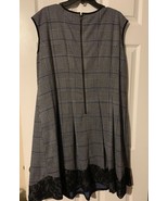 Gabby Skye Women&#39;s Black/Royal Houndstooth W Lace Dress Pick 20W or 24W NWT - £33.72 GBP
