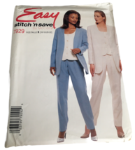 McCalls Sewing Pattern 7929 Easy Jacket Vest Pants Career Outfit 16 18 20 22 UC - £2.39 GBP