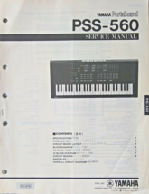 Original Service Manual &amp; Schematics Book for Yamaha PSS-560 PortaSound Keyboard - $39.99