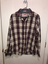 Wrangler Flex For Comfort Flannel Plaid Shirt Mens SZ XL Button Front - £9.33 GBP