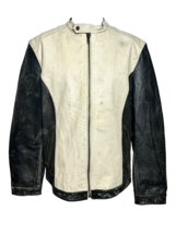 Wilsons Leather Jacket Large M. Julian Cafe Racer Motorcycle Distressed ... - $143.42