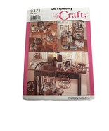 Simplicity Crafts 9471 Baskets Frames Covered Boxes Sewing Pattern Uncut... - £4.66 GBP