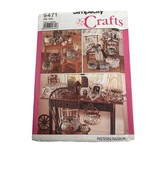 Simplicity Crafts 9471 Baskets Frames Covered Boxes Sewing Pattern Uncut... - $5.93