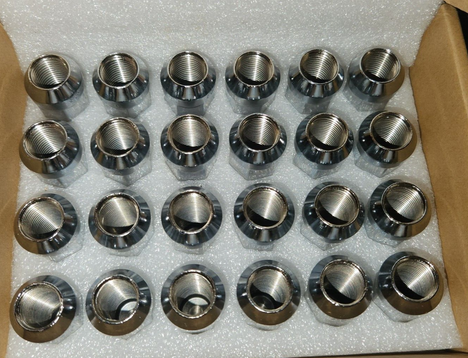 JiiinMiiin 24pcs M14x1.5 Chrome Lug Nuts, 14mmx1.5 Wheel Nuts with 19mm(... - $7.31