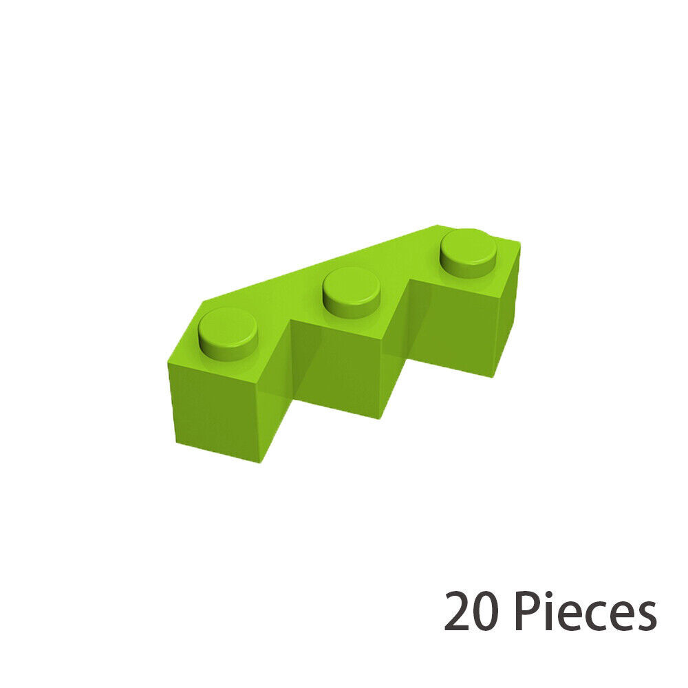 Part 2462 Facet Brick 3X3x1 Building Pieces Bulk Lot 20x Lime Good Quality - $7.29