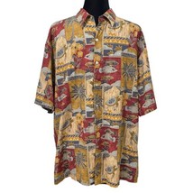 Tori Richard Hawaiian Shirt Floral Tropical Fish Turtle Palm Trees Size ... - £32.15 GBP