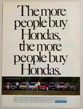 1987 Print Ad Honda Cars The More People Buy 8 Cars Shown - £9.50 GBP