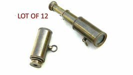 Antique Brass Working Miniature Telescope Key Chain LOT OF 12 BRASS KEY ... - $32.52