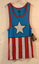 Marvel Comics Captain America Men&#39;s Med PJ Tank Shirt Licensed Merchandi... - £9.96 GBP