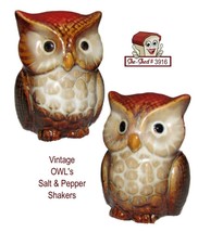 Vintage Owl Salt and Pepper Shakers 3 inch tall - no chips or defects - £7.42 GBP