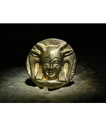 Baphomet Astral Light Initiation Knowledge Antique Gold Button izida hau... - £471.80 GBP
