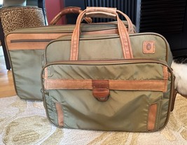 Vtg HARTMANN Nylon Leather Weekender Bag Luggage Carry-On +soft Suitcase &amp; Keys - $123.85