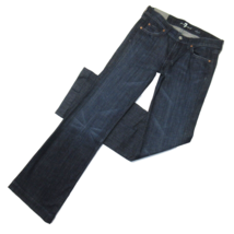 NWT 7 For All Mankind Dojo in New York Dark Original Trouser Flare Jean 28 x 34½ - £87.26 GBP