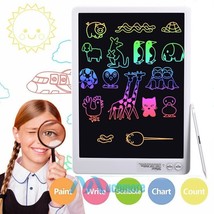 Kid&#39;S 13.5&quot; Colorful Lcd Writing Tablet Drawing Board Erasable Notepad P... - £34.92 GBP