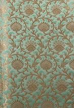 Indian Banarasi Brocade Fabric See Green &amp; Gold Fabric Wedding Fabric - NF788 - £5.96 GBP+